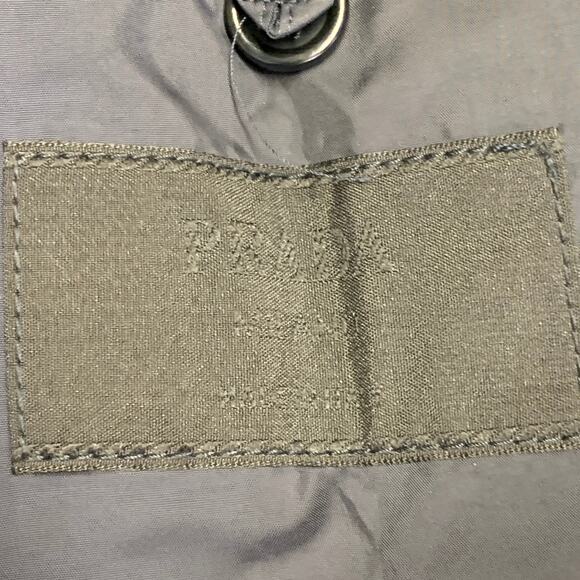 PRADA Size M Navy Nylon Epaulets Buttoned Jacket - Picture 8 of 9